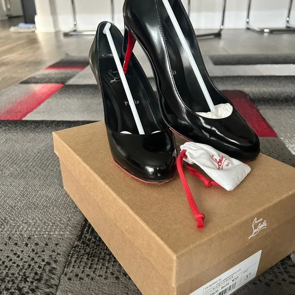 Christian Louboutin Pumppie Abrasivato Red Sole Calfskin Leather Pumppies - Picture 2 of 5